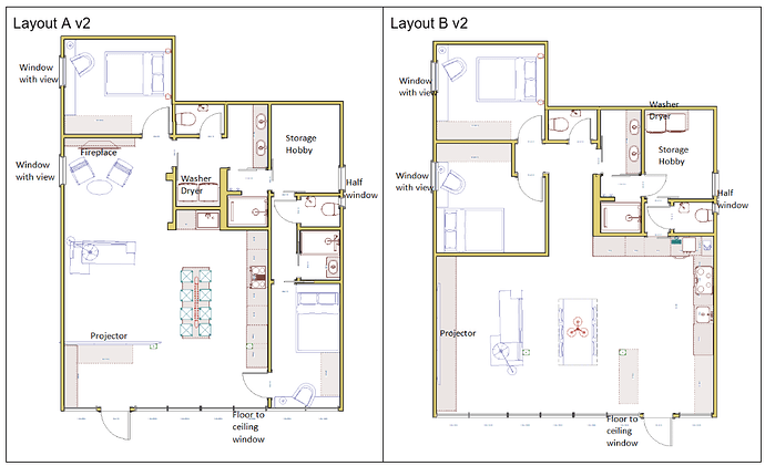 V2 Layout A vs Layout B