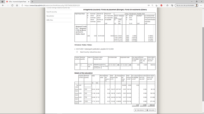 VWRL IC Tax